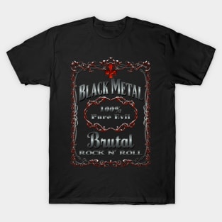 BLACK METAL WHISKEY LABEL T-Shirt